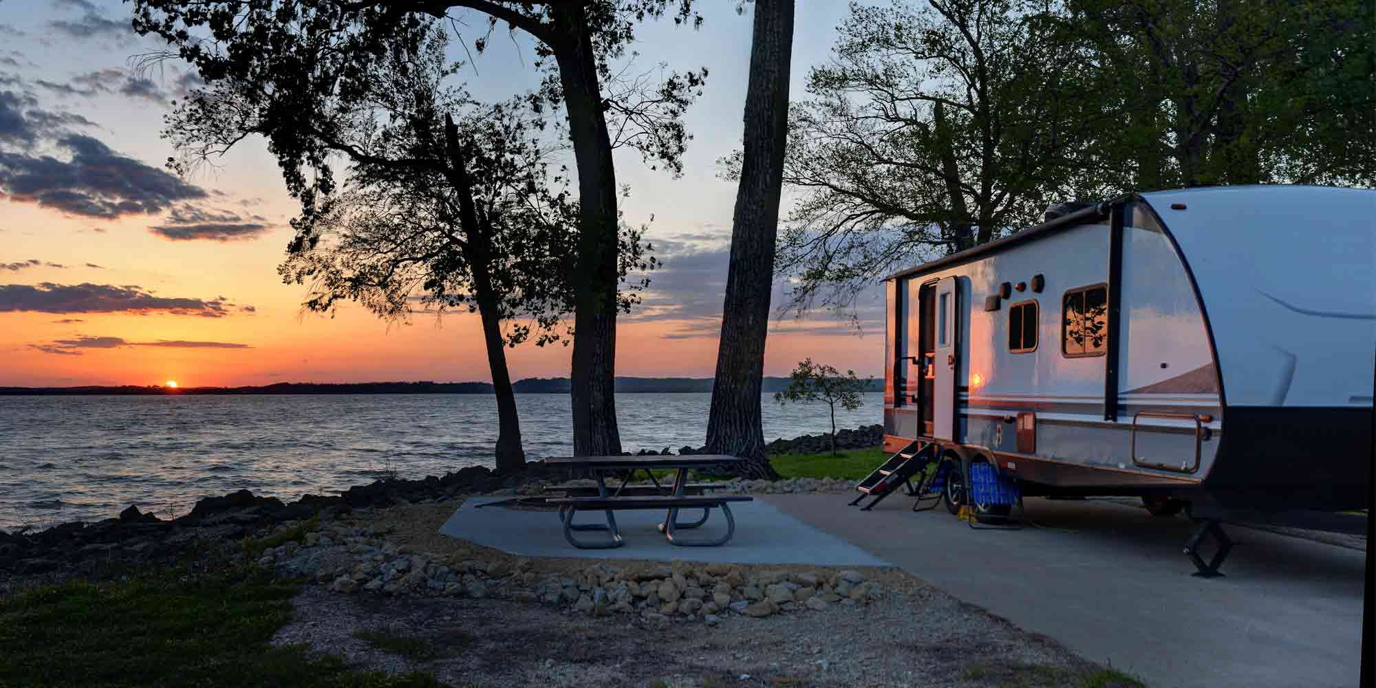 rv at a campground